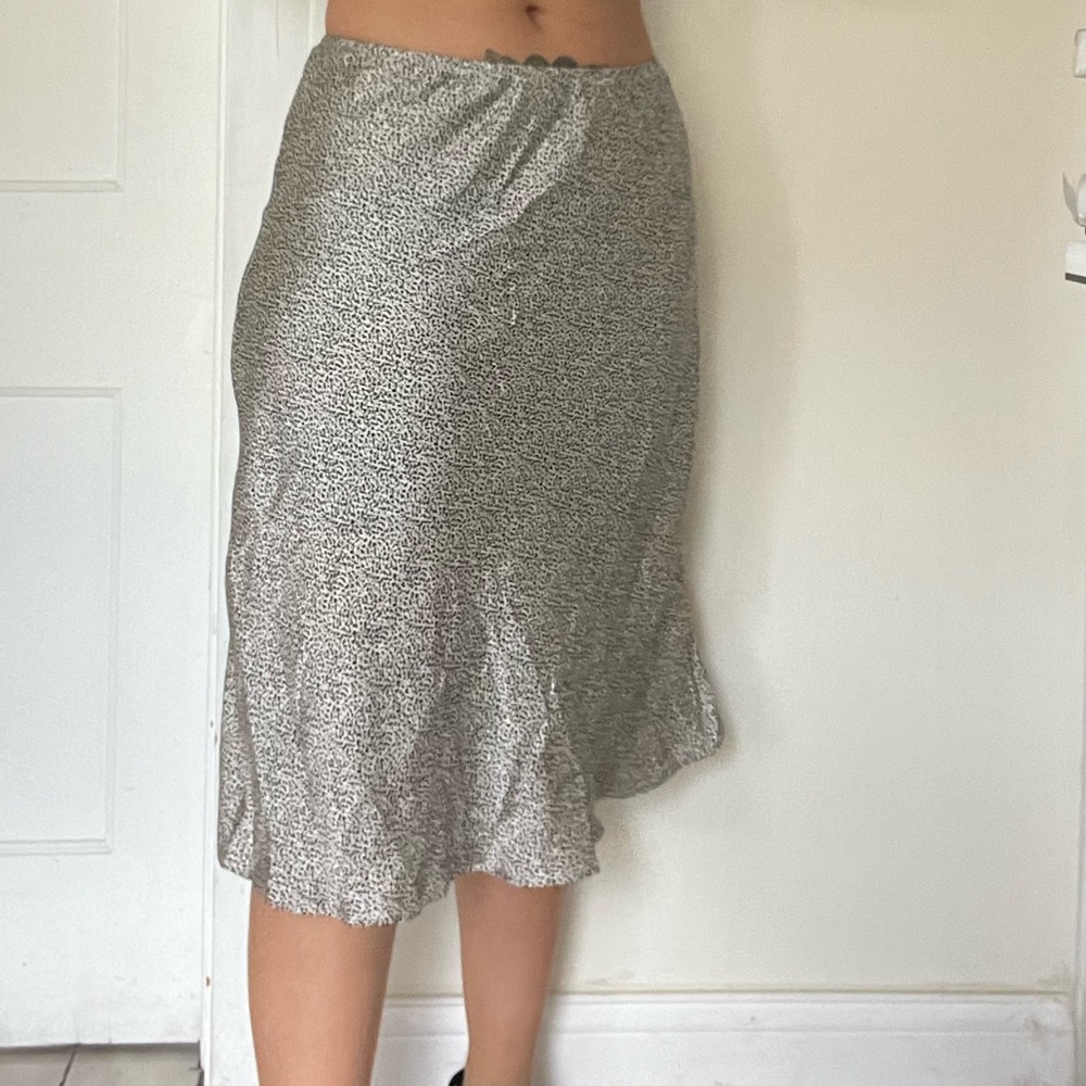 Midi Spotted Print Skirt